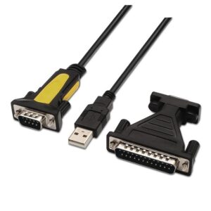 Cable Conversor impresora Aisens A104-0039/ USB Macho - DB9 Macho/ 1.8m/ Negro - 8436574700381