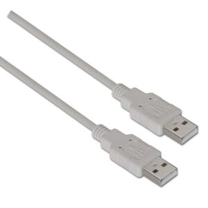 Cable USB 2.0  Aisens A101-0021/ USB Macho - USB Macho/ 1m/ Beige - 8436574700206