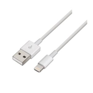 Cable USB 2.0 Lightning Aisens A102-0035/ USB Macho - Lightning Macho/ 1m/ Blanco - 8436574700343