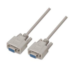 Cable Serie NULL Modem Aisens A112-0067/ DB9 Hembra - DB9 Hembra/ Hasta 0.15W/ 1.6Mbps/ 1.8m/ Beige - 8436574700664