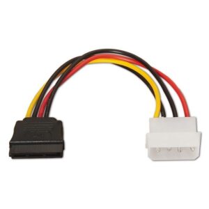Cable Alimentación SATA Aisens A131-0158/ Molex 4 PIN Macho - SATA Hembra/ Hasta 54W/ 16cm - 8436574701579