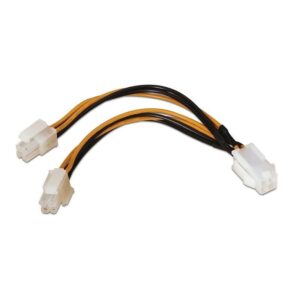 Cable Alimentación para Microprocesador Aisens A131-0166/ Molex 4+4 PIN Macho - Molex 4 PIN Hembra/ Hasta 54W/ 15cm - 8436574701654