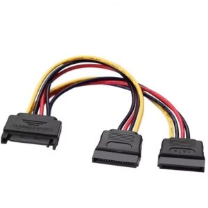 Cable Alimentación Aisens A131-0353/ SATA Macho - 2x SATA Hembra/ Hasta 54W/ 20cm/ Negro - 8436574703764
