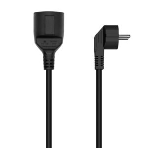 Cable Alargador de Alimentación Aisens A132-0600/ CEE7 Macho - CEE7 Hembra/ Hasta 1500W/ 2m/ Negro - 8436574706604