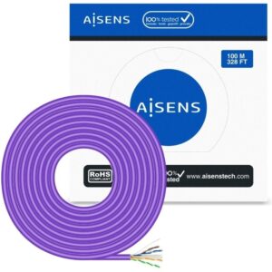 Bobina de Cable RJ45 AWG23 UTP Aisens A135-0747 Cat.6/ LSZH/ 100m/ Violeta - 8436574709230