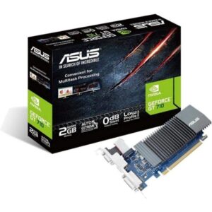 Tarjeta Gráfica Asus GeForce GT 710 SL EVO BRK/ 2GB GDDR5/ Compatible con Perfil Bajo - 4711387418680