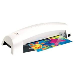 Plastificadora Fellowes Lunar 5715601/ hasta A4 y 80 Micras/ Blanca y Negra - 0043859624362