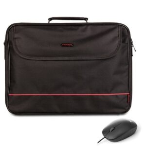Maletín + Ratón Monray Bureau Kit para Portátiles hasta 16'/ Negro - 8435430601831