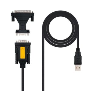 Cable Conversor impresora Nanocable 10.03.0002/ USB Macho - DB9 Macho/ DB25 Macho - 8433281000568