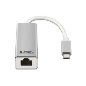 Adaptador USB Tipo-C - RJ45 Nanocable 10.03.0402/ 1000Mbps - 8433281008021