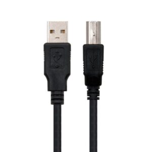 Cable USB 2.0 Impresora Nanocable 10.01.0102/ USB Tipo-B Macho - USB Macho/ 1m/ Negro - 8433281004375
