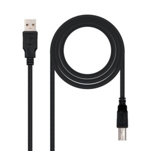 Cable USB 2.0 Impresora Nanocable 10.01.0105-BK/ USB Tipo-B Macho - USB Macho/ 4.5m/ Negro - 8433281003859