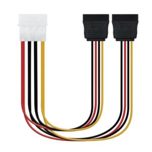 Cable Duplicador de Alimentación Nanocable 10.19.0101-OEM/ Molex Macho - 2x SATA Hembra/ 20cm - 8433281001299