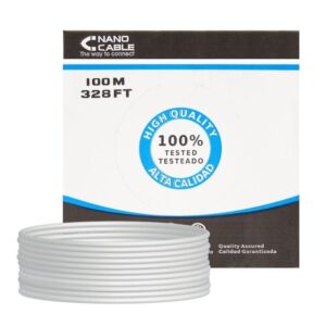 Bobina de Cable RJ45 UTP Nanocable 10.20.0302-FLEX Cat.5e/ 100m/ Gris - 8433281005327