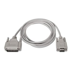Cable Serie NULL Modem Nanocable 10.14.0802/ DB9 Hembra - DB25 Macho/ 1.8m/ Beige - 8433281006492