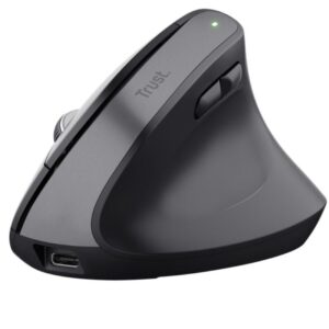 Ratón Vertical Inalámbrico Trust Bayo+/ Batería Recargable/ Hasta 2400 DPI