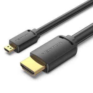 Cable Micro HDMI 2.0 4K Vention AGIBF/ HDMI Macho - Micro HDMI Macho/ 1m/ Negro - 6922794772113