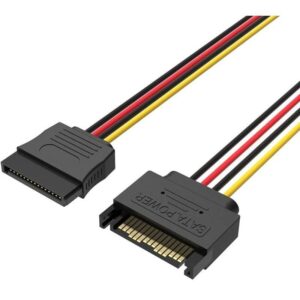 Cable Alimentación 15Pin Vention KDABY/ SATA Macho - SATA Hembra/ 30cm - 6922794732353