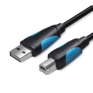 Cable USB 2.0 Impresora Vention VAS-A16-B150/ USB Tipo-B Macho - USB Macho/ 480Mbps/ 1.5m/ Negro - 6922794717589