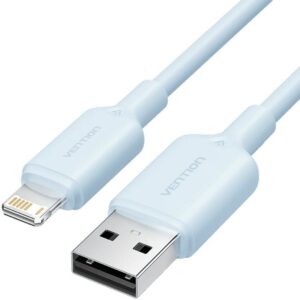 Cable USB 2.0 Lightning Vention LAMSF/ USB Macho - Lightning Macho/ 480Mbps/ 1m/ Azul - 6922794783683