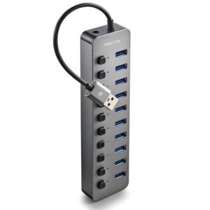 Hub USB NGS IHUB10/ 10xUSB 3.0/ Gris - 8435430624410