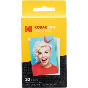 Papel Fotográfico para Cámara Printomatic y STEP Touch Kodak Zink/ 2'x3'/ 20g/ 20 Hojas - 0840102190328