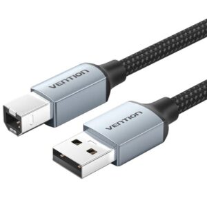 Cable USB 2.0 Impresora Vention CTTHG/ USB Tipo-B Macho - USB Macho/ 480Mbps/ 1.5m/ Gris - 6922794785809
