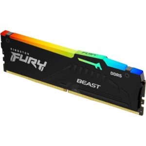 Memoria RAM Kingston FURY Beast RGB 16GB/ DDR5/ 6400MHz/ 1.4V/ CL32/ DIMM - 0740617343120