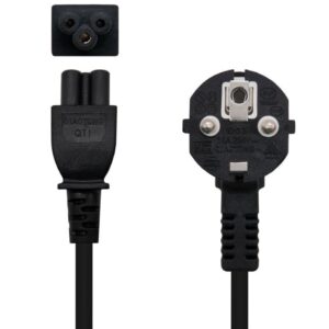 Cable Alimentación Trébol Nanocable 10.22.0302-L200/ Schuko Macho - C5 Hembra/ 2m/ Negro - 8433281015319