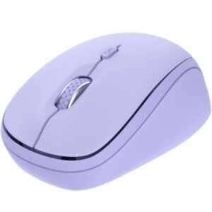 Ratón Mini Inalámbrico Trust Yvi+ Multidispositivo/ Hasta 1600 DPI/ Púrpura