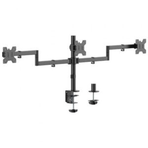 Soporte de Mesa para 3 Monitores Aisens DT27TSR-281/ Giratorio/ Inclinable/ hasta 10kg