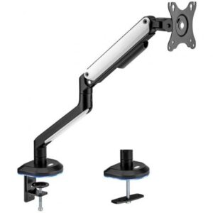 Soporte de Mesa Gaming con Contrapeso para Monitor Aisens DT32TSR-295/ Giratorio/ Inclinable/ hasta 9kg/ con Iluminación RGB