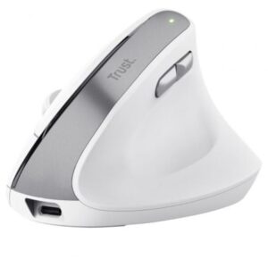 Ratón Vertical Inalámbrico Trust Bayo II/ Batería recargable/ Hasta 2400 DPI/ Blanco