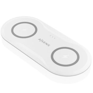 Base de carga Inalámbrica Aisens ASCH-15W2WC059-W/ 15W/ Blanco - 8435739903469