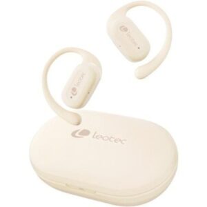Auriculares Deportivos Bluetooth Leotec Open Air Zenith Sport con estuche de carga/ Autonomía 6.5h/ Beige - 8436588883209