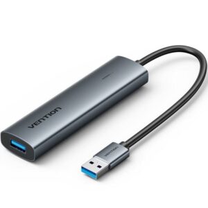 Hub USB 3.0 Vention TGXHB/ 1xUSB Tipo-C/ 3xUSB/ 1xUSB Tipo-C PD/ Gris - 6922794788558