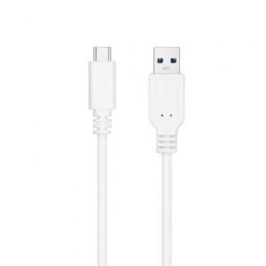Cable USB 3.1 Tipo-C Nanocable 10.01.4001-L150-W/ USB Tipo-C Macho - USB Macho/ 10Gbps/ 1.5m/ Blanco