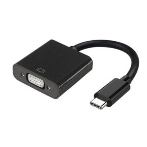Conversor USB Tipo-C Aisens A109-0347/ USB Tipo-C - VGA Hembra/ 15cm/ Negro - 8436574703573
