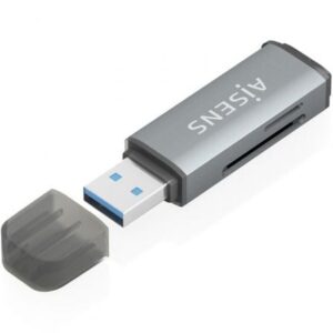 Lector de Tarjetas Externo Aisens ASCR-2A09-GR/ USB 3.1