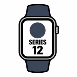 Apple Watch Series 12/ GPS/ 42mm/ Gris Espacial/ Correa Deportiva Azul Marino (S/M)