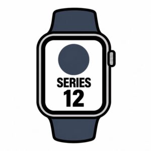 Apple Watch Series 12/ GPS/ Cellular/ 46mm/ Gris Espacial/ Correa Deportiva Azul Marino (M/L) - 0195951231747