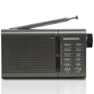 Radio Portátil Daewoo DW1035/ a Pilas/ Gris Oscuro