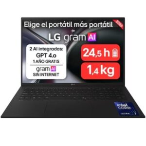 Portátil LG Gram 17ZD90TL-G.AX85BN Intel Core Ultra 7-258V/ 32GB/ 512GB SSD/ 17'/ Sin Sistema Operativo - 8806096827635