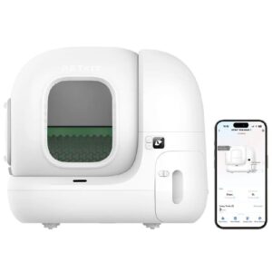 Arenero para Gatos Autolimpiable PetKit PURA MAX 2/ 76L/ Control desde APP/ Blanco Mate - 6975069305028