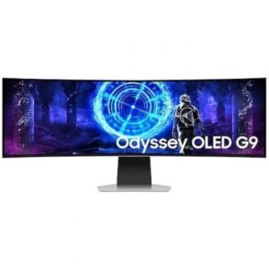 Smart Monitor Gaming Ultrapanorámico Curvo Samsung Odyssey OLED G9 S49DG950SU 49'/ Dual QHD/ 0.03ms/ 240Hz/ OLED/ Multimedia/Regulable en altura/Plata