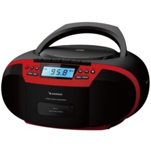Radio CD Sunstech CXUM54BTRD/ a Pilas/ Rojo