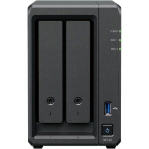 NAS Synology ActiveProtect DP320/ 2 Bahías 3.5'- 2.5'/ 8GB DDR4/ 16TB/ Formato Torre