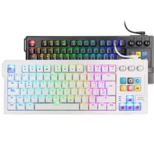Teclado Gaming Mecánico Mars Gaming MK-MASTER/ Switch Rojo/ Blanco/ Incluye SmartDeck - 8435693114222