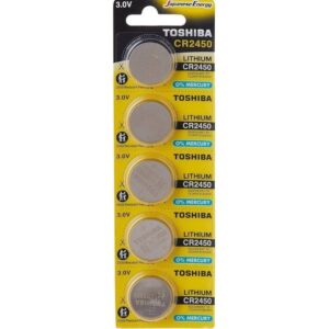Pack de 5 Pilas de Botón Toshiba CR2450/ 3V/ Alcalinas - 4904530108167