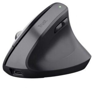 Ratón Vertical Inalámbrico Trust Bayo+/ Batería Recargable/ Hasta 2400 DPI
